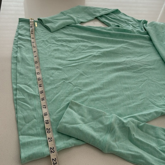 NWT Lilly Pulitzer heathered aqua modal/spandex cowl neck tunic large - Picture 4 of 8